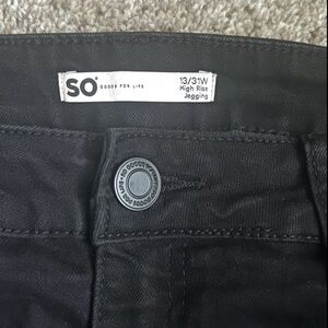 Black Distressed High Rise Skinny Jeans